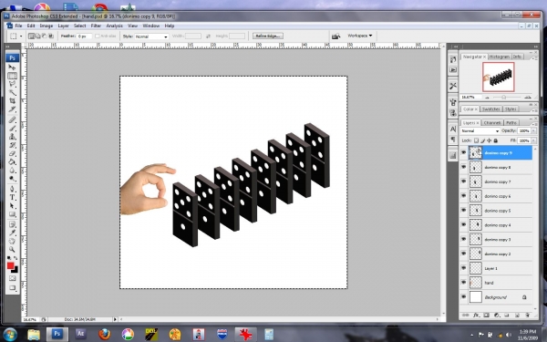 Creation of domino: Step 12